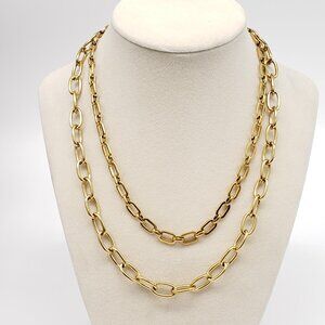 Brand New Fashion Trendy Paperclip Stainless Steel Necklace